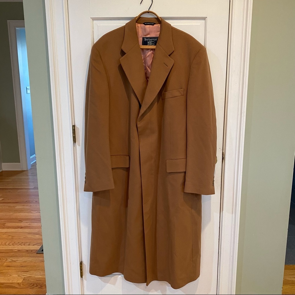 Burberrys' || 100% Cashmere Men's Single Breasted Overcoat